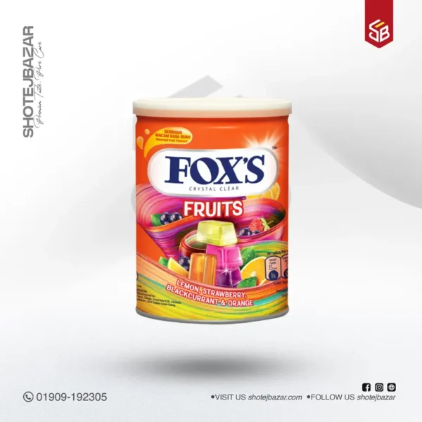 Fox's candy (Crystal Clear Fruits Flavored Candy Tin180 gm) - Image 1