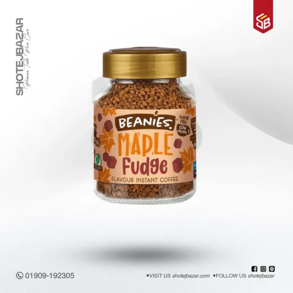 Beanies Maple Fudge Flavour Instant Coffee 50g