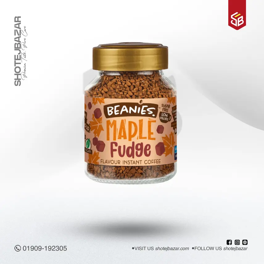 Beanies Maple Fudge Flavour Instant Coffee 50g