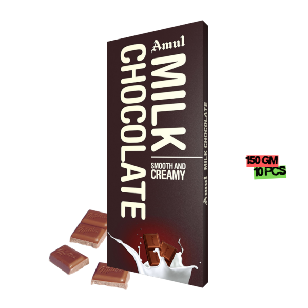 Amul Milk Chocolate (150gm x 10pcs) Box - Image 1