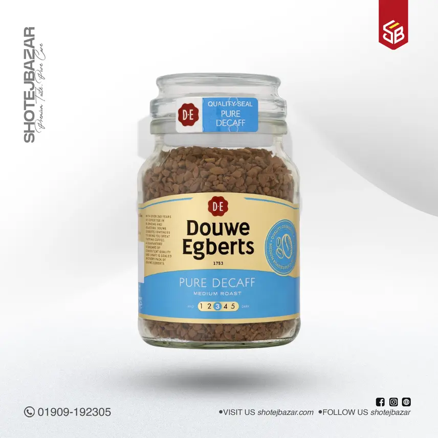 Douwe Egberts Pure Decaf Medium Roast Instant Coffee 190g