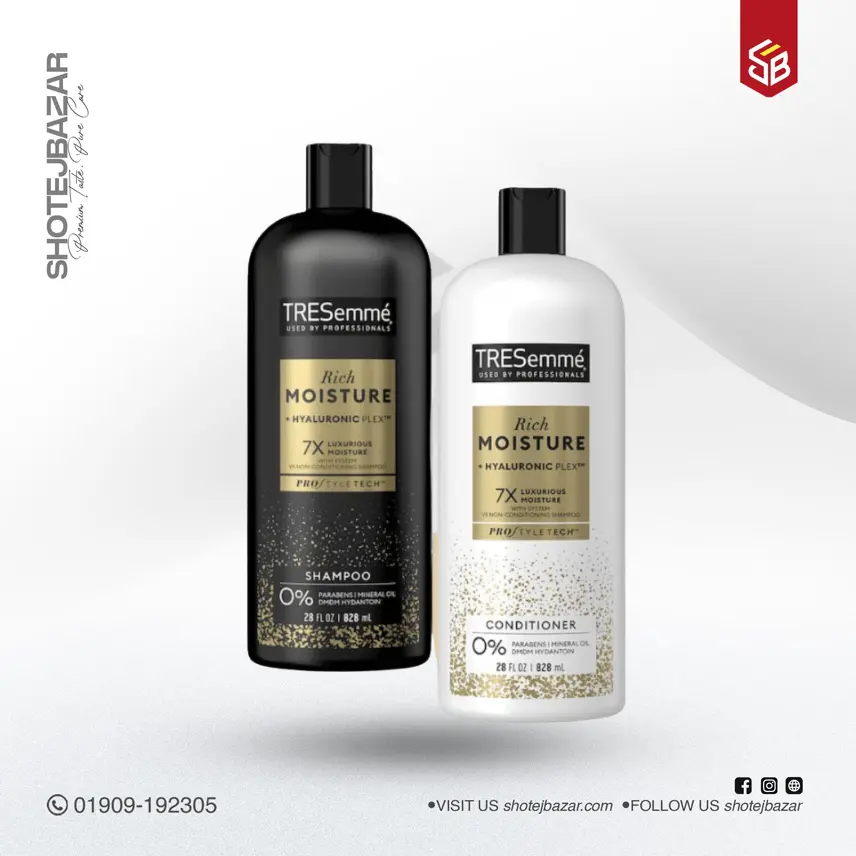 243 Tresemme Rich Moisture conditioner+Shampoo 828+828ml - Image 1