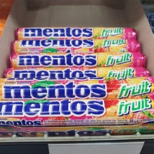 mentos orange and strawberry candy