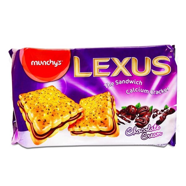 Munchy’s Lexus The Sandwich Calcium Cracker (Chocolate Cream) Biscuits 225gm