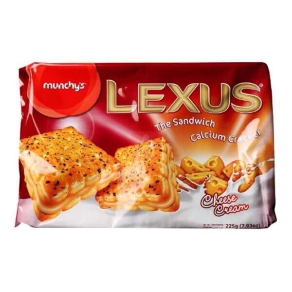 Munchy's Lexus The Sandwich Calcium Cracker (Cheese Cream) Biscuits 225gm