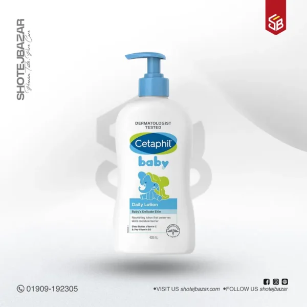 Cetaphil Baby Daily Lotion 400ml with Shea Butter Vitamin E - Image 1