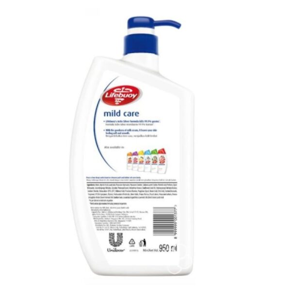 Lifebuoy Mild Care Antibacterial Body Wash 950ml - Image 3