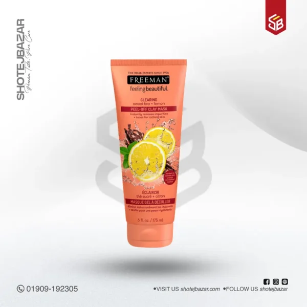 Freeman Clearing Sweet Tea & Lemon Peel-Off Clay Mask 175ml - Image 1