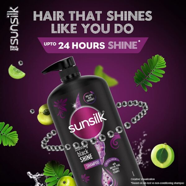 Sunsilk Stunning Black Shine Shampoo 1000ml - Image 3