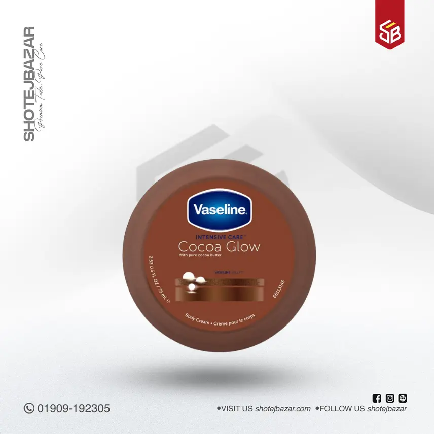 262 Vaseline Intensive Care Cocoa Glow Body Cream 75ml - Image 1