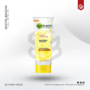 Garnier Foam Bright Complete Vitamin C + Lemon Clears Dullness Facewash 100gm