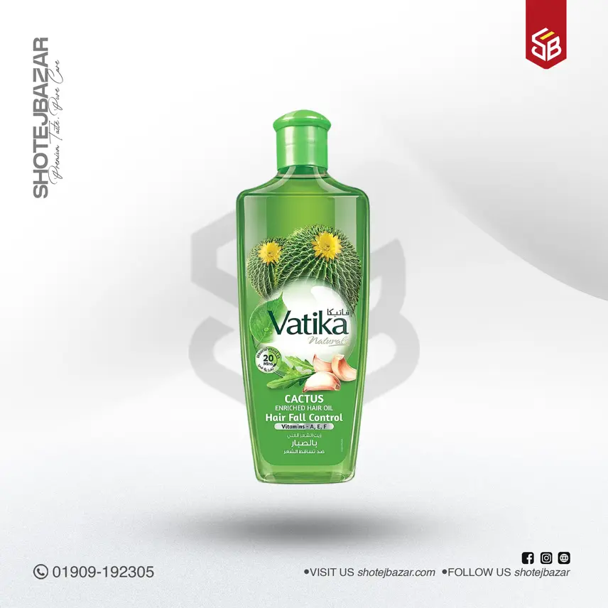 280 Vatika Cactus Enriched Hair Oil Hair Fall Control - 300ml - Image 1