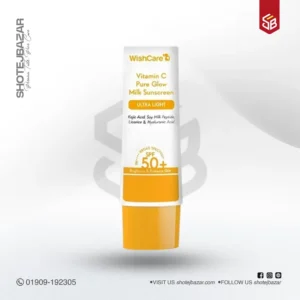 WishCare Vitamin C Pure Glow Milk Sunscreen SPF 50+ PA+++ 50g