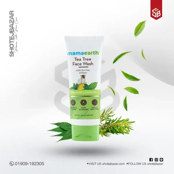 Mamaearth Tea Tree Face Wash with Neem (100ml) - Image 1