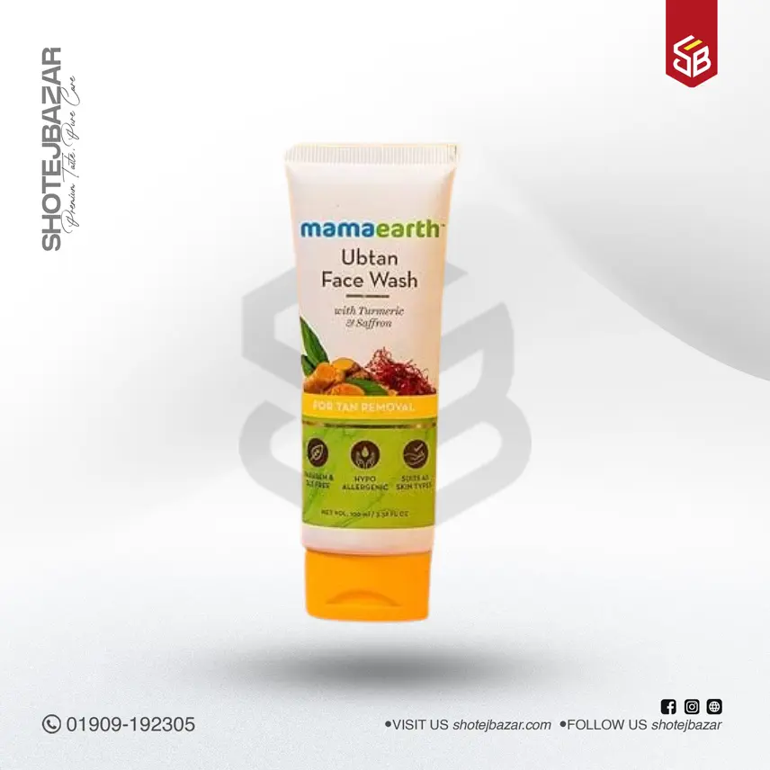 442 Mamaearth Ubtan Natural Face Wash with Turmeric & Saffron (100ml) - Image 1