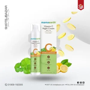 Mamaearth Vitamin C Night Cream for Skin Illumination | Overnight Damage Repair Moisturizer with Gotu Kola (50gm)