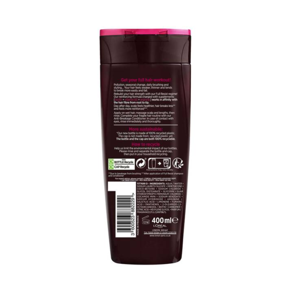 Loreal Elvive Full Resist Reinforcing Shampoo, 400 ml