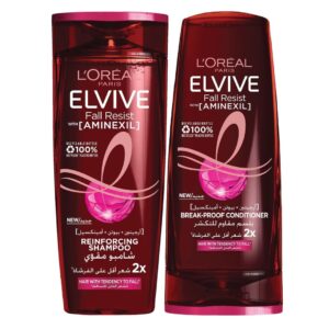 L'OREAL PARIS Elvive Full Resist Shampoo, 400ml + Conditioner 360ml For Weak & Fragile Hair