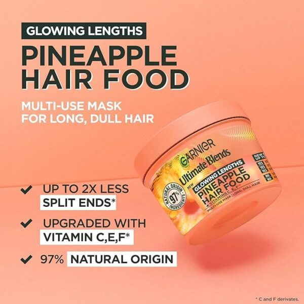 Garnier Ultimate Blends Glowing Lengths 3 in 1 Pineapple & Amla Hair Mask 400ml - Image 3