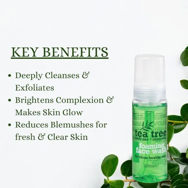 Xpel Marketing Tea Tree Foaming Face Wash for Acne & Pimples Wash 200ml