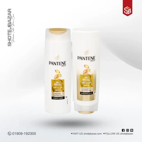 Pantene Shampoo Hairfall Control 600 ml + Conditioner 540 ml - Image 1