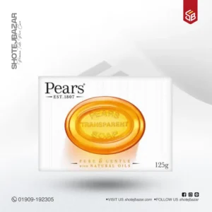 PEARS Soap, Face & Body Soap, Pure & Gentle Transparent Bar Soap (125gm)