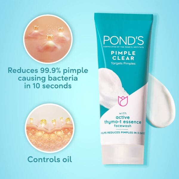 Pond's Acne Clear Facial Foam With Active Thymo-T Essence 100gm