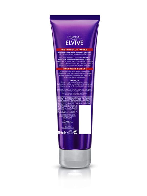 L'Oreal Elvive Colour Protect Anti-Brassiness Purple Shampoo & Conditioner Set 200ml + 200ml