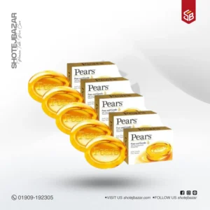 PEARS Soap, Pure & Gentle with Natural Oil Transparent Bar Soap (60gm*5pcs)