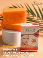 FIORAE PAPAYA & GLUTA PLUS KOJIC WHITENING SOAP 165g