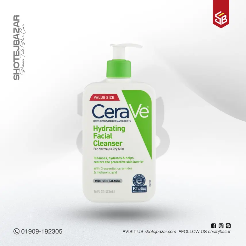96 Cerave Hydrating Facial Cleanser 473ml - Image 1