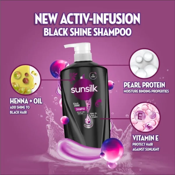 Sunsilk Co-Creations Black Shine Shampoo 625ml