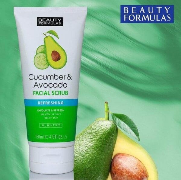 Beauty Formulas Cucumber & Avocado Refreshing Facial Scrub - 150ml