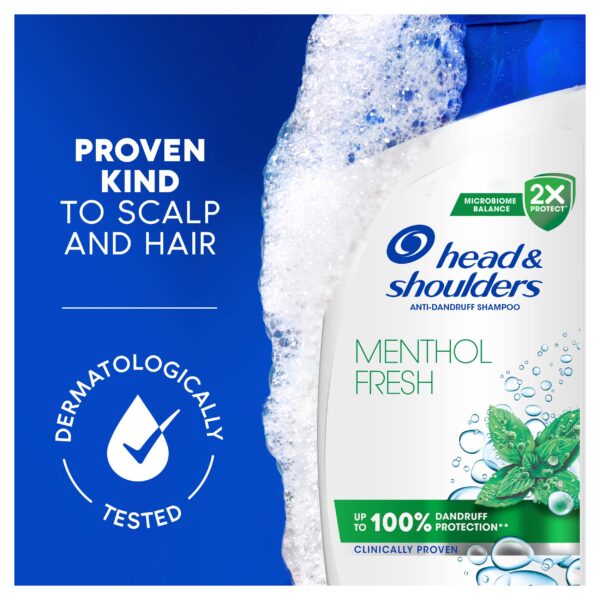 Head & Shoulders Menthol Refresh Shampoo - 400ml - Image 2