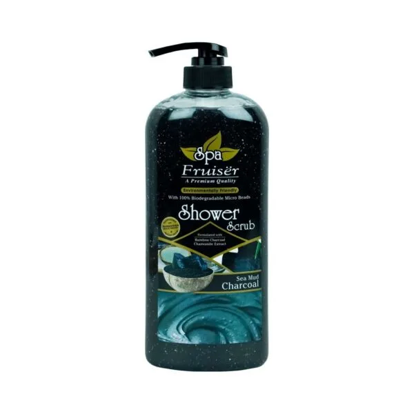 Fruiser Spa Shower Scrub Charcoal Sea Mud 730ml