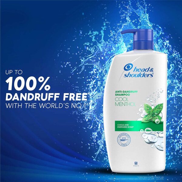 Head & Shoulders Cool Menthol Anti Dandruff Shampoo for Women & Men 1000ml