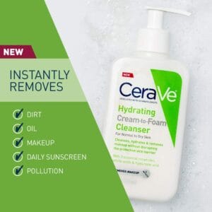 Cerave Hydrating Cream-to-Foam Cleanser – 355ml