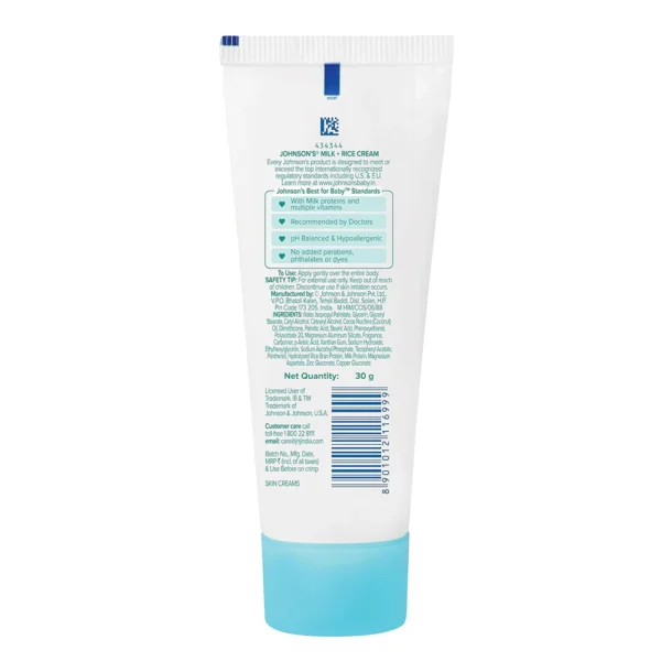 Johnson's Baby Milk and Rice Cream - 100gm