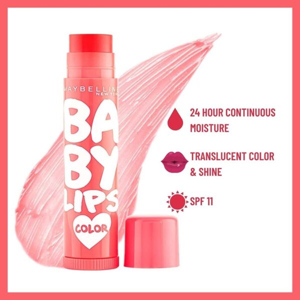 Maybelline Baby Lips Color SPF11 Lip Balm Cherry Kiss 4g - Image 2