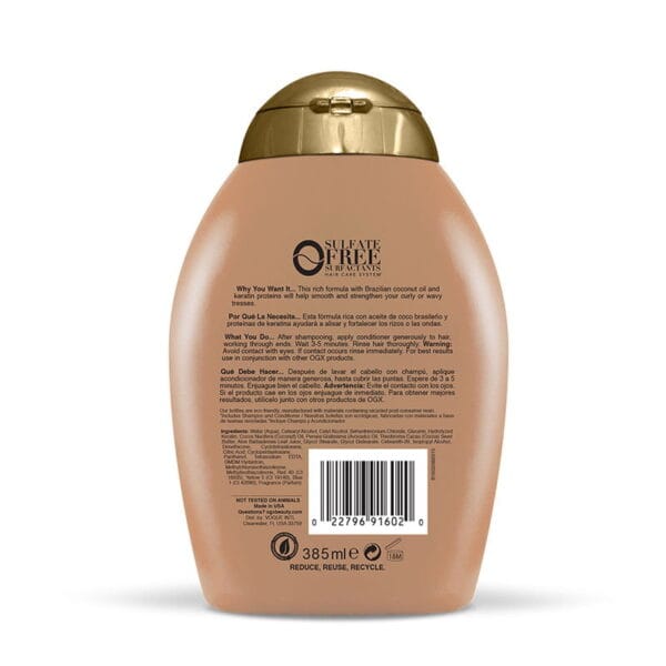 OGX Ever Straightening+ Brazilian Keratin Smooth pH Balanced Shampoo 385ml