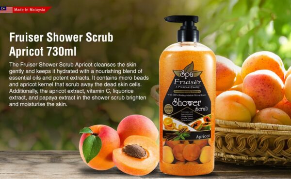 Fruiser Apricot Spa Shower Scrub 730ml