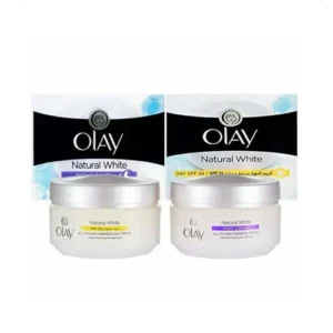 Olay Natural White Day Cream SPF15 + Night Cream, 50+50ml