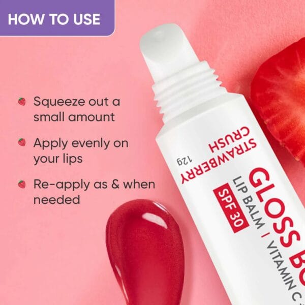 Dot and Key Gloss Boss Vitamin C + E Lip Balm with SPF 30 - Strawberry Crush (12gm)