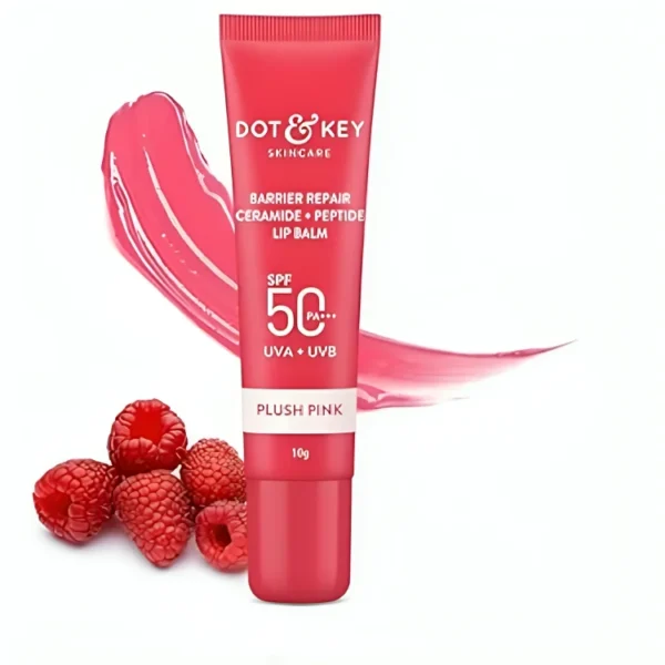 Dot and Key Barrier Repair Hydrating Tinted Lip Balm SPF 50 PA+++ Strawberry Red 10g