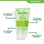Simple Kind To Skin Refreshing Facial Wash Gel 150ml