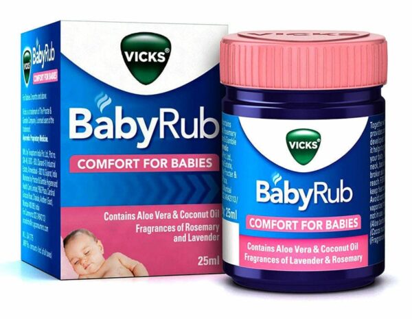 Vicks BabyRub Oil 25ml, Specifically for Babies-Moisturize, Soothe and Relax Your Baby
