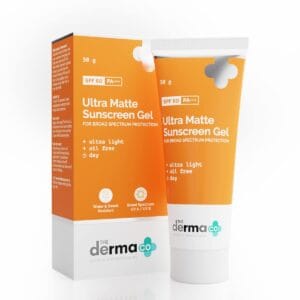 The Derma Co Ultra Matte Sunscreen Gel with SPF60 PA+++ 50gm