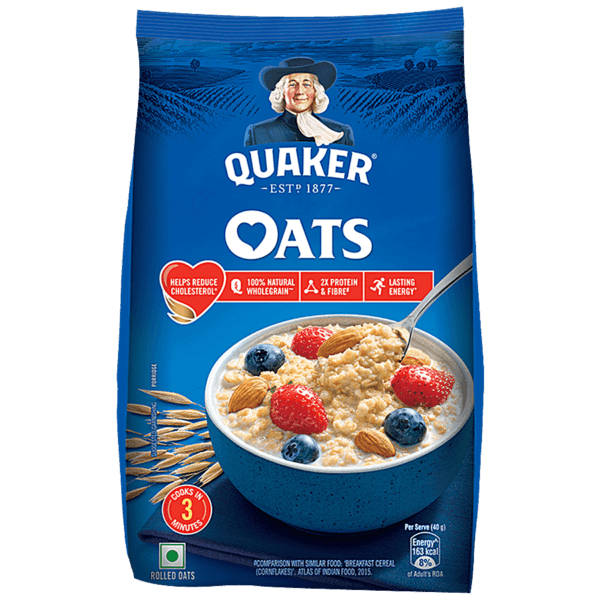 Quaker Oats Rolled Oats Natural Wholegrain Nutritious Breakfast 1 Kg