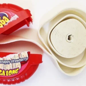 Wrigley's Hubba Bubba Snappy Strawberry Mega Lang 56 gm ar 2 pcs