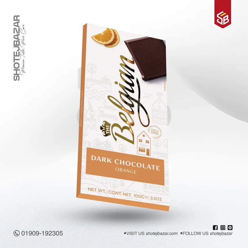 Belgian Orange Dark Chocolate Bar 100g